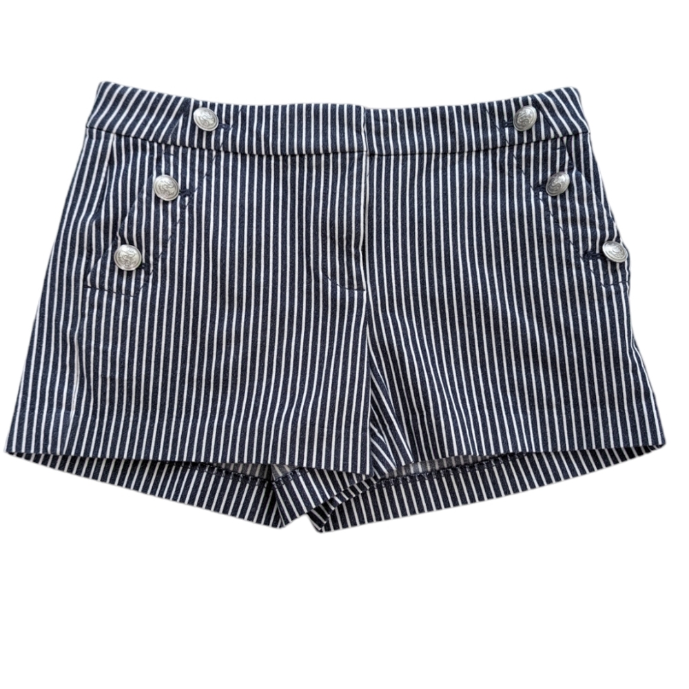 LOFT Riviera Sailor Shorts in Navy Blue and White Stripe Size 4P S